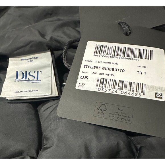 Moncler Steliere Jacket in Black 1 New Mens Lightweight Puffer Coat - Picture 12 of 16